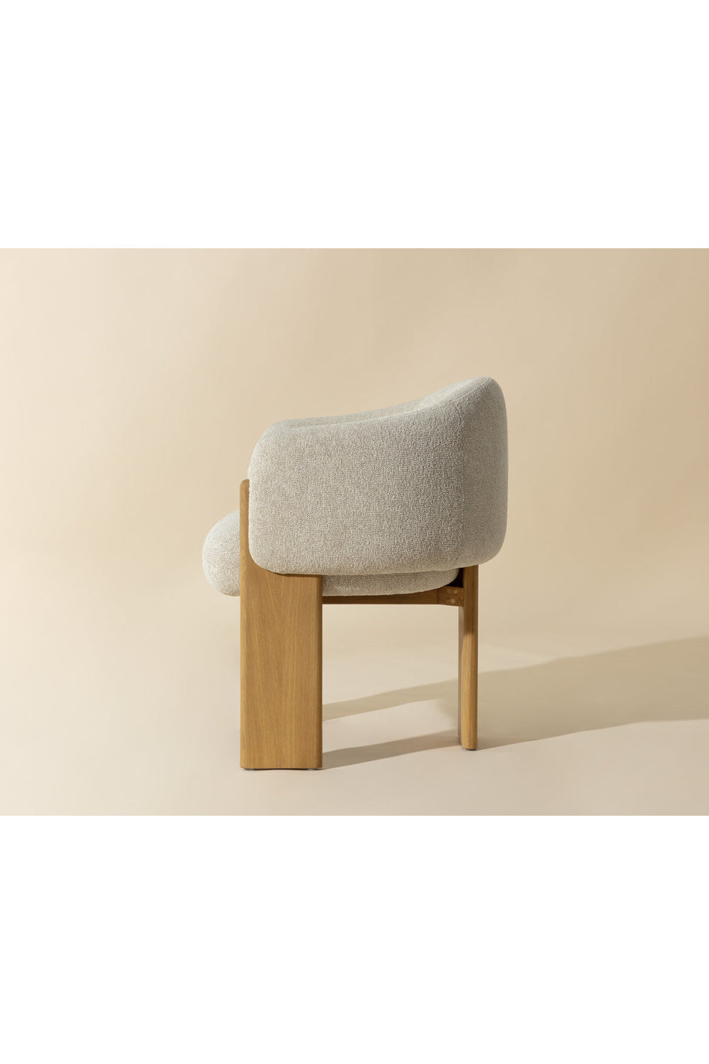 Cream 3-Legged Dining Armchair by Splendido Trine Dining Chair, alternate view 9