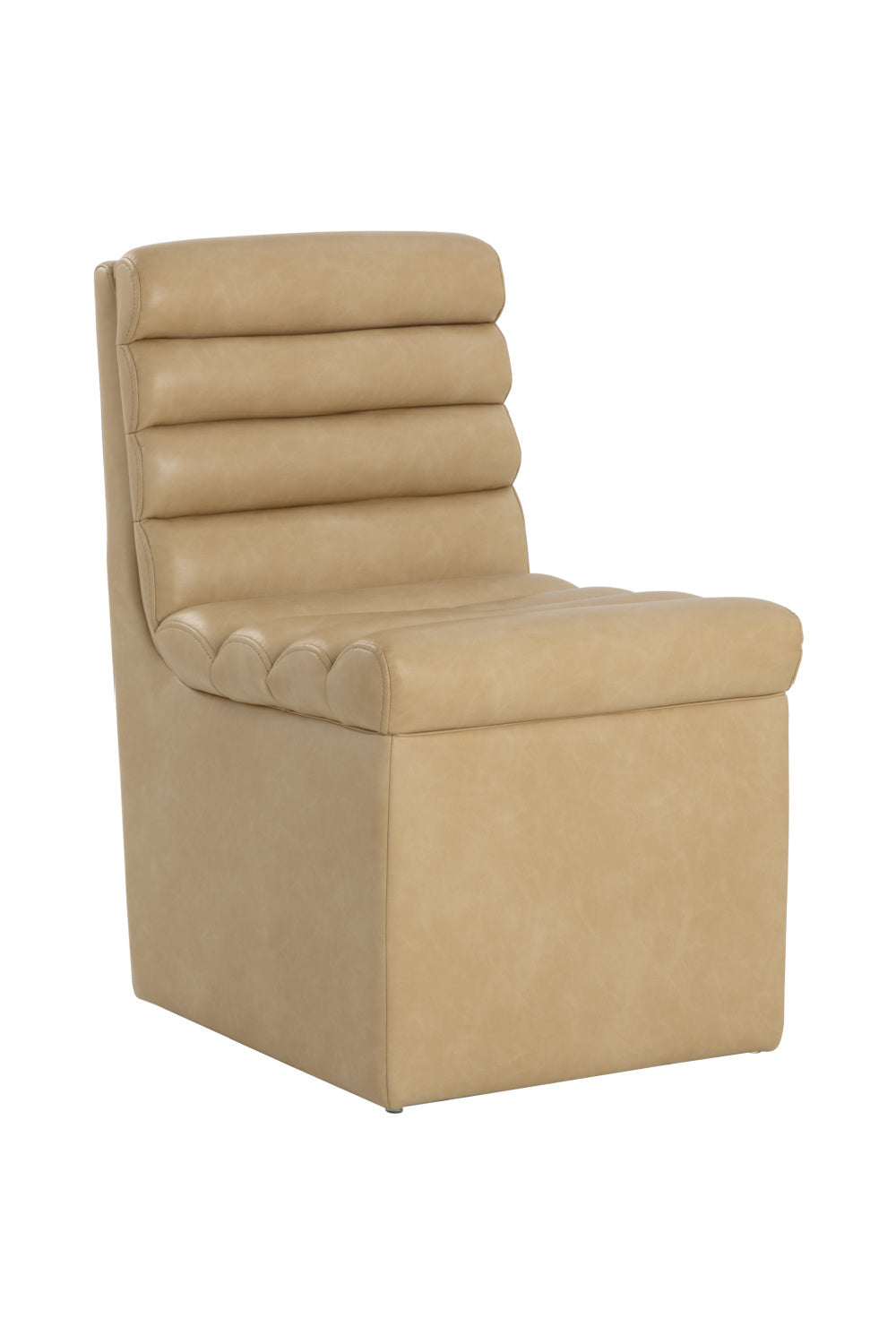 Leather Look Wheeled Dining Chair by Splendido Norm