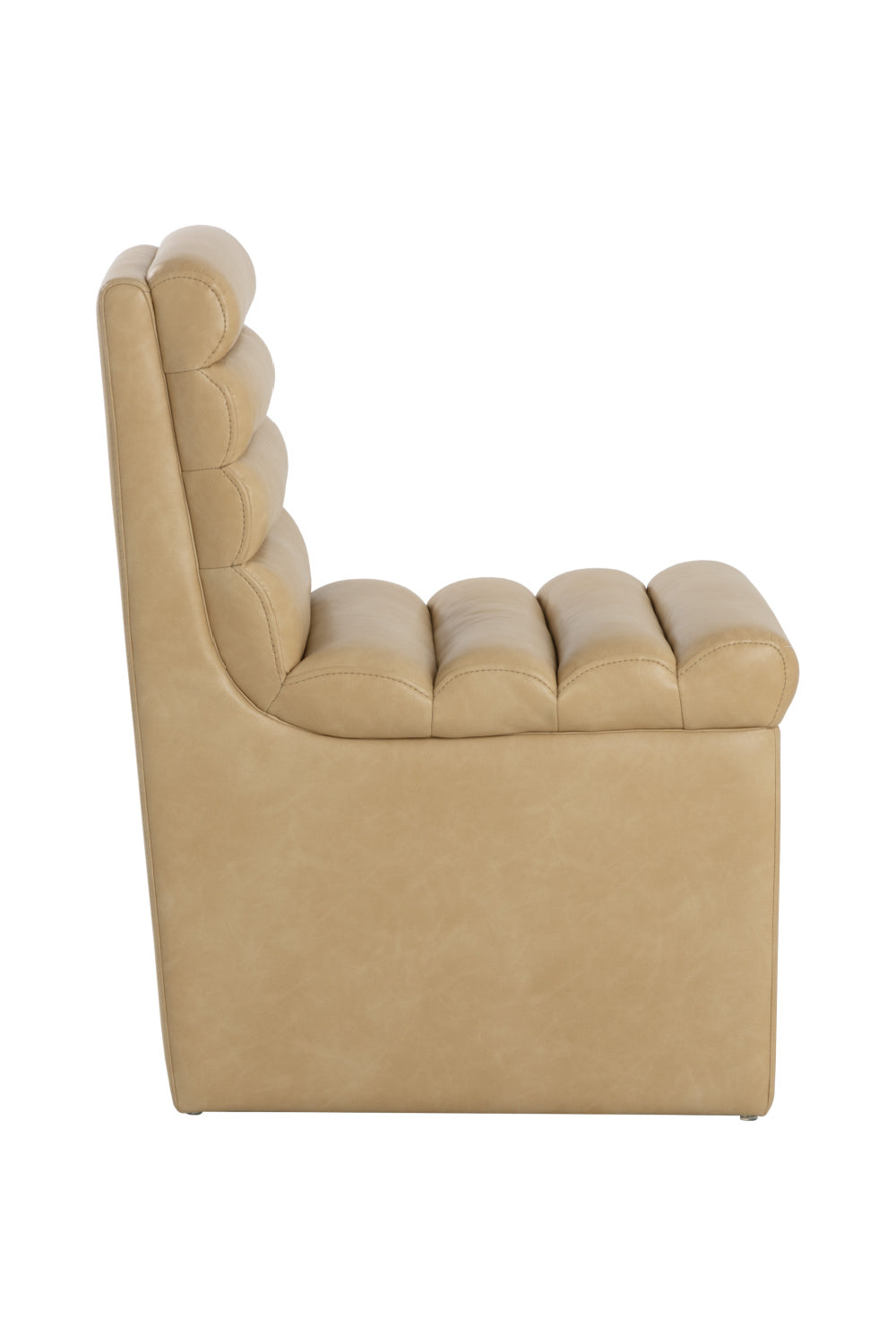 Leather Look Wheeled Dining Chair by Splendido Norm, alternate view 4