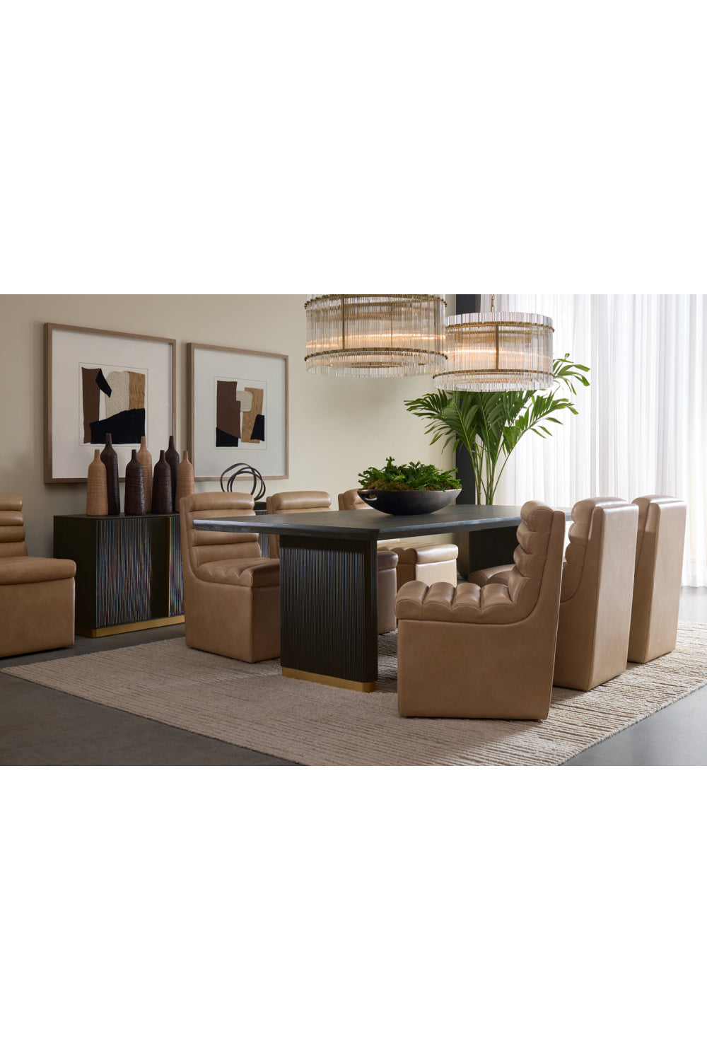 Leather Look Wheeled Dining Chair by Splendido Norm, alternate view 7