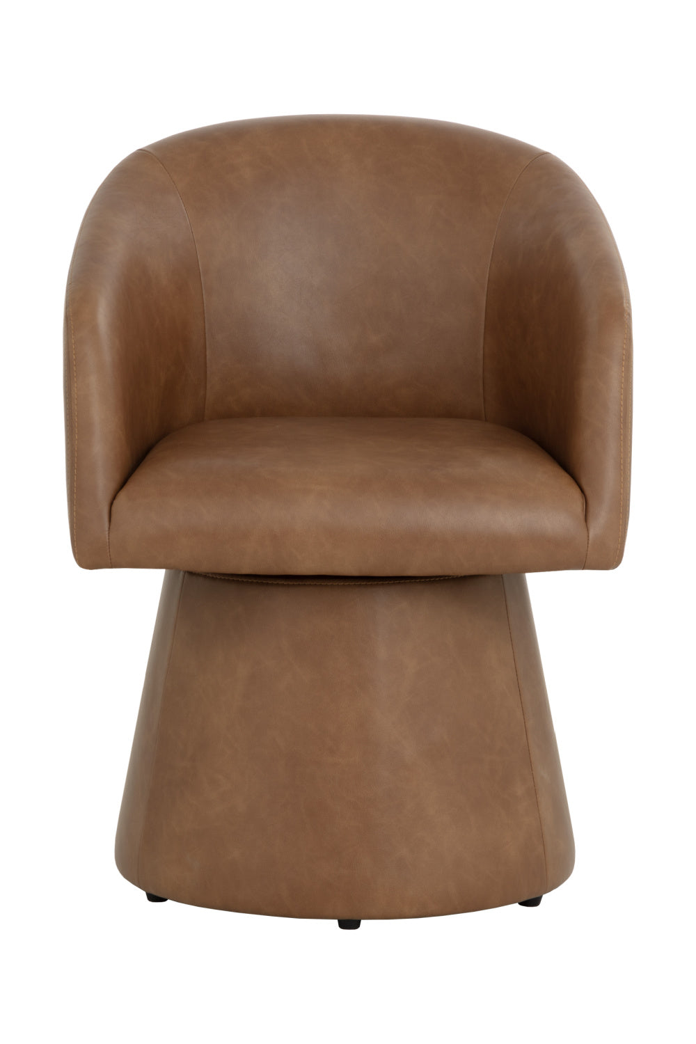 Brown Leather Swivel Dining Chair by Splendido Etta, alternate view 3
