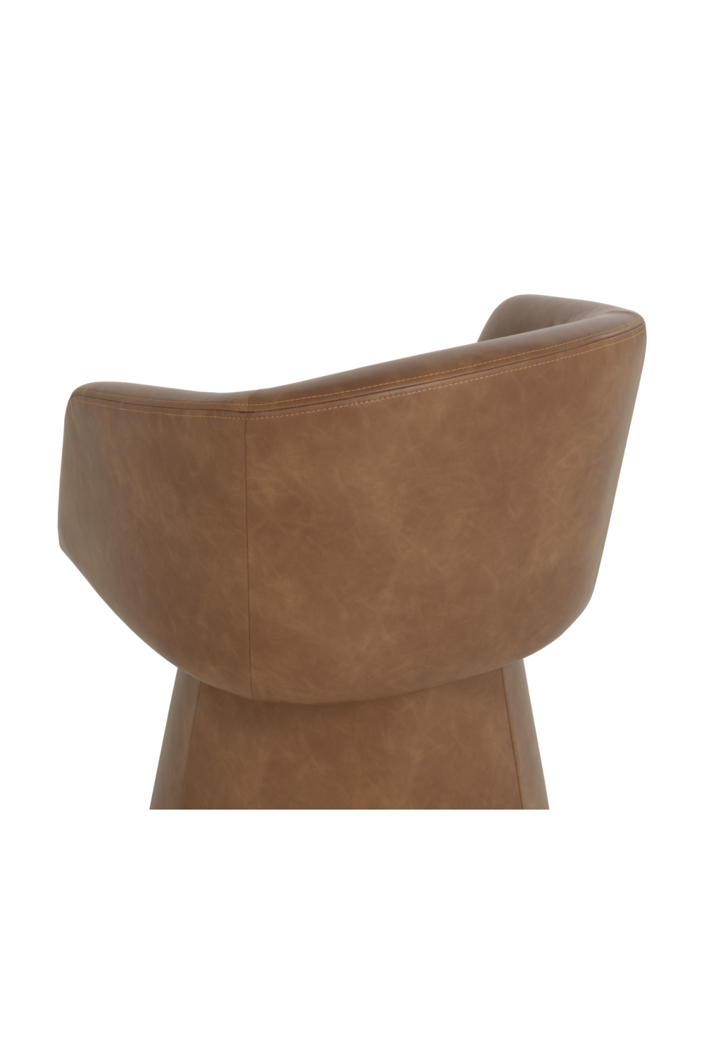 Brown Leather Swivel Dining Chair by Splendido Etta, alternate view 6