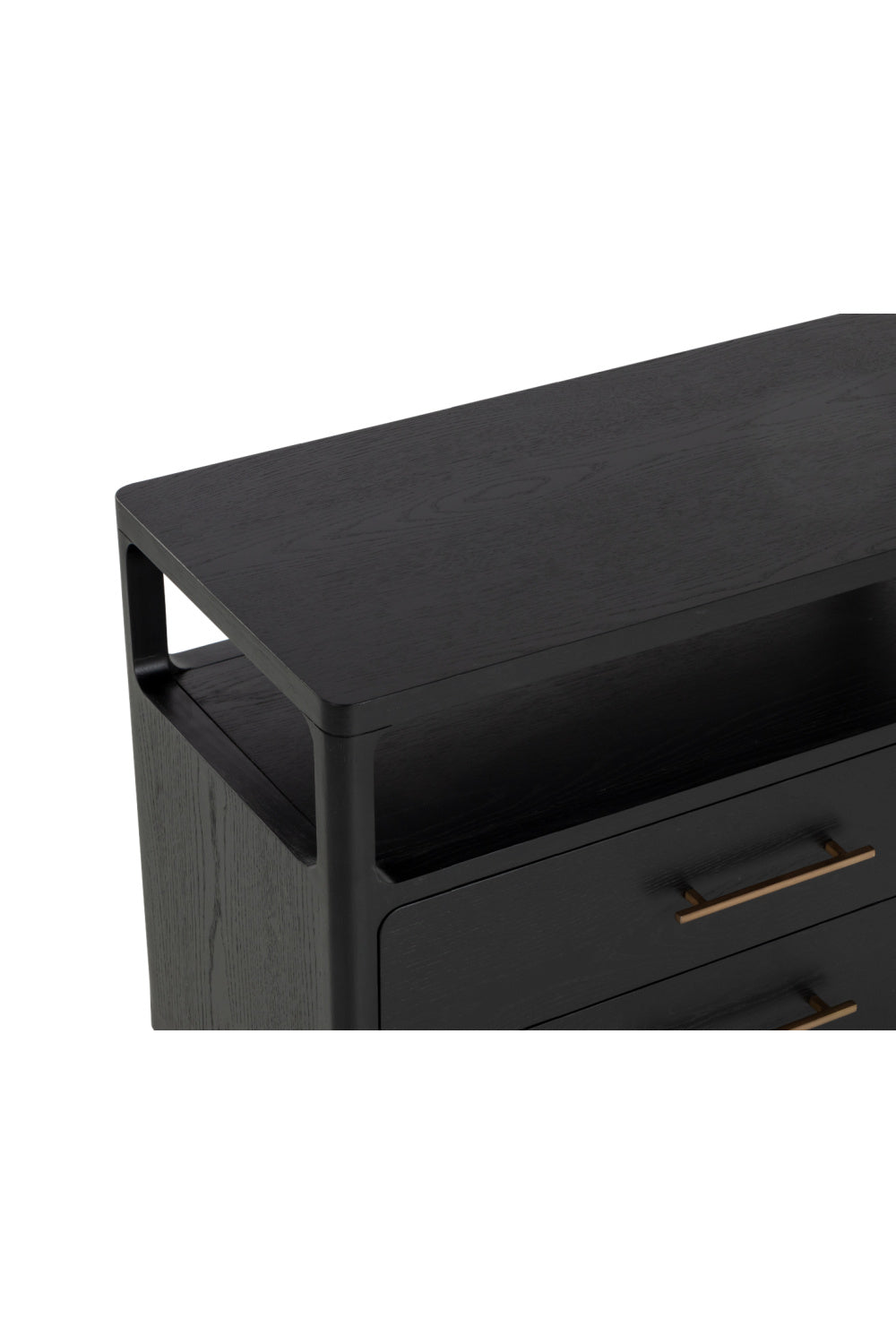 Black Oak 2-Drawer Nightstand by Splendido Danette, alternate view 6