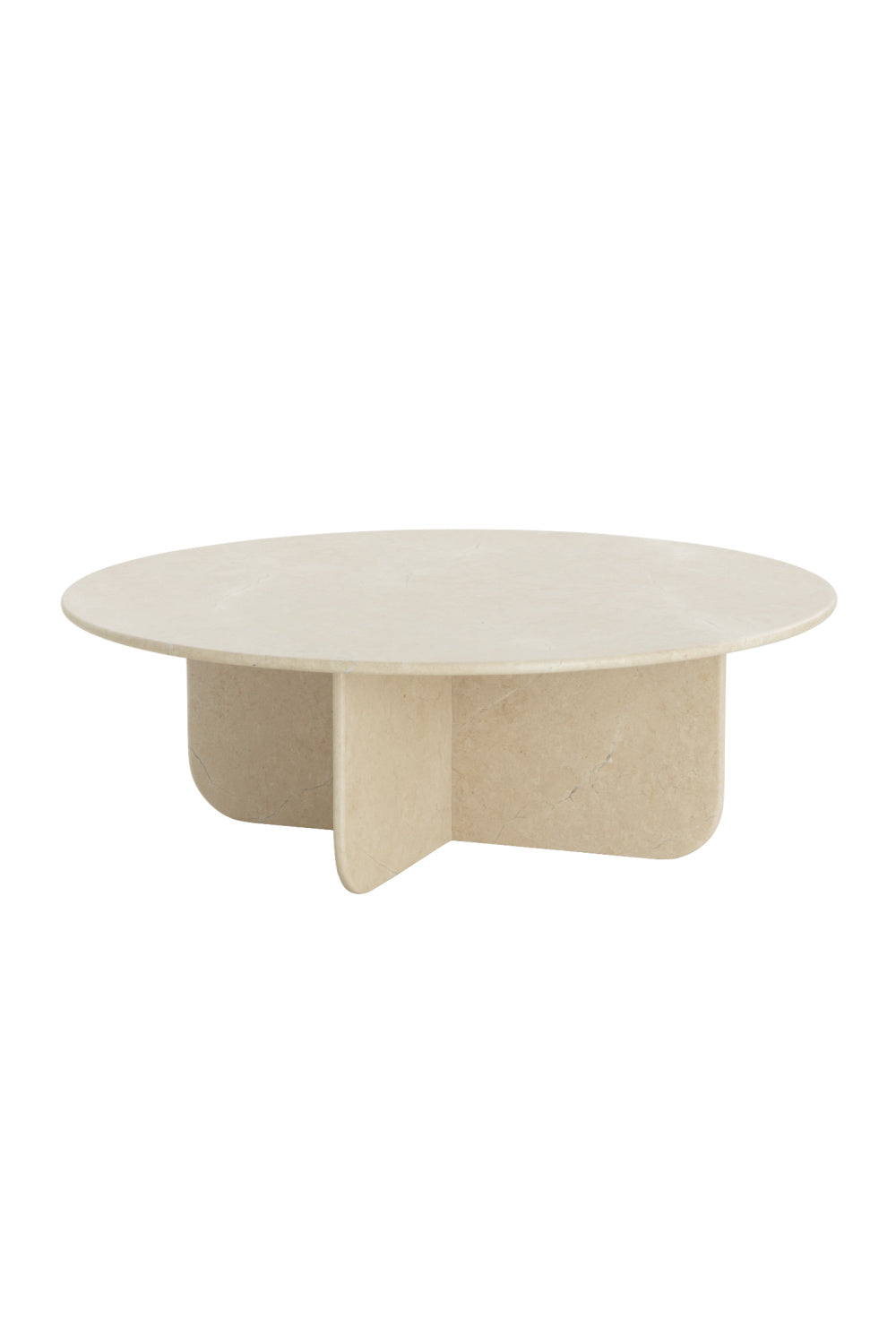 Round Cream Marble Coffee Table by Splendido Bonita, alternate view 3