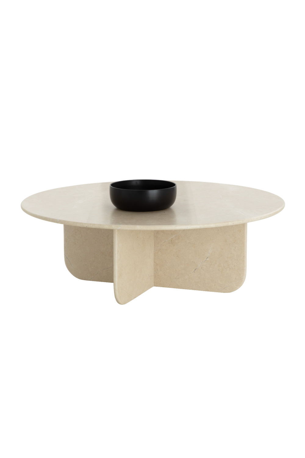 Modern European furniture - Round Cream Marble Coffee Table - www.oroa.com