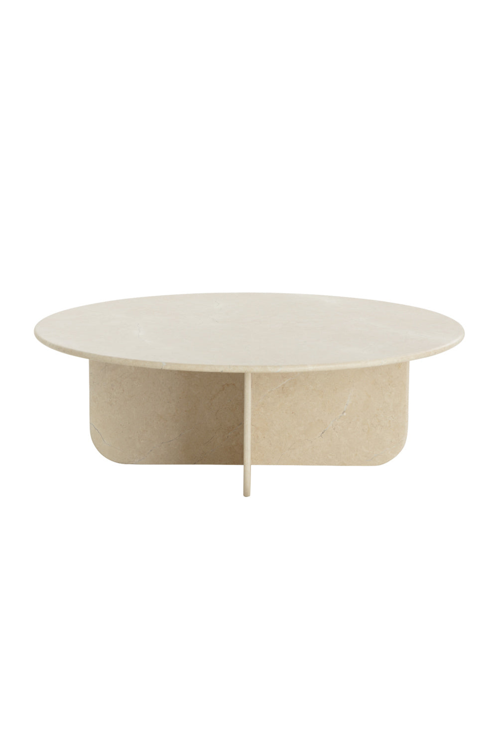 Modern European furniture - Round Cream Marble Coffee Table - www.oroa.com