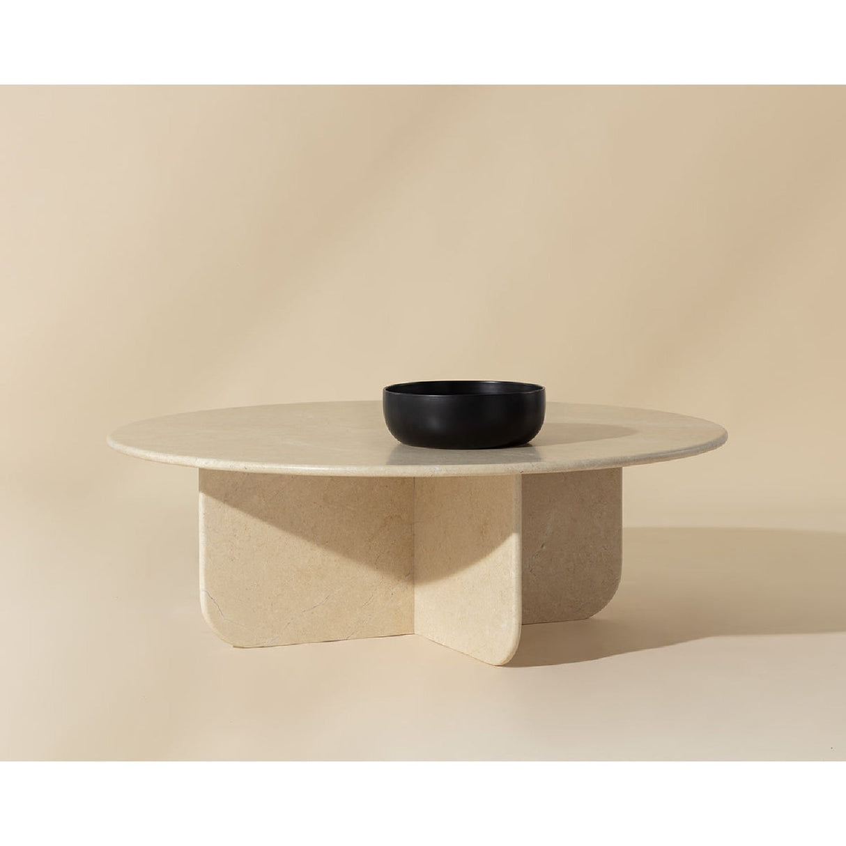 Round Cream Marble Coffee Table by Splendido Bonita, alternate view 9