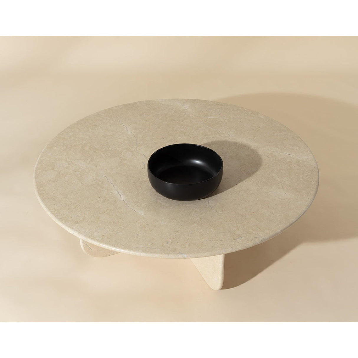 Round Cream Marble Coffee Table by Splendido Bonita, alternate view 11