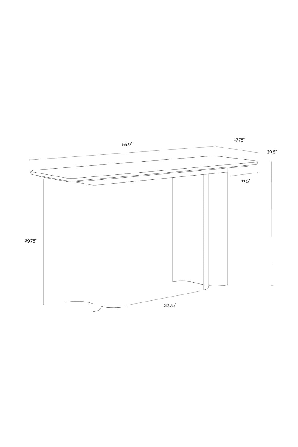 Cream Marble Console Table - Antique Gold Base by Splendido, alternate view 6