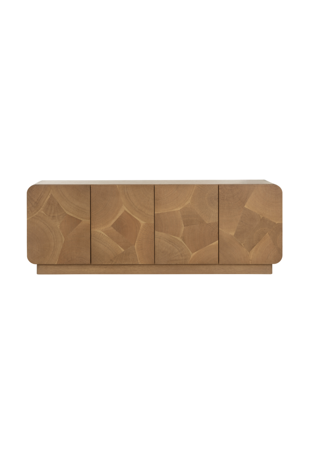 Patterned Oak 4-Door Sideboard by Splendido Fauna