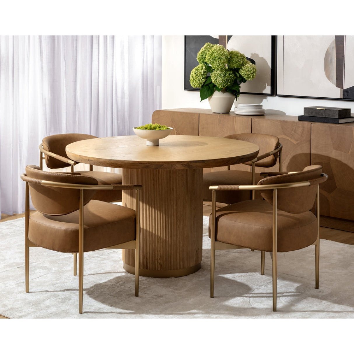 Patterned Oak 4-Door Sideboard by Splendido Fauna, alternate view 13