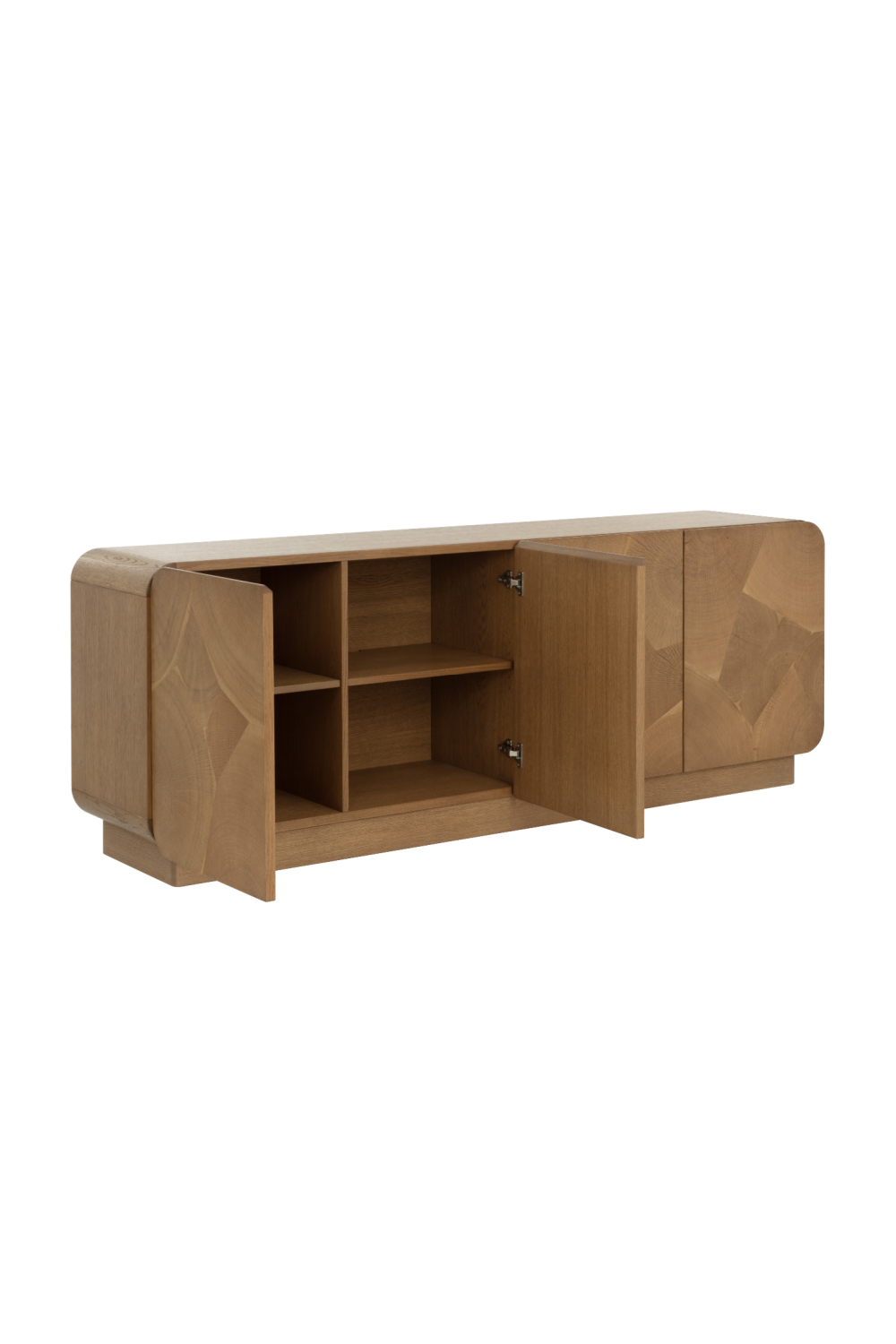 Patterned Oak 4-Door Sideboard by Splendido Fauna, alternate view 5