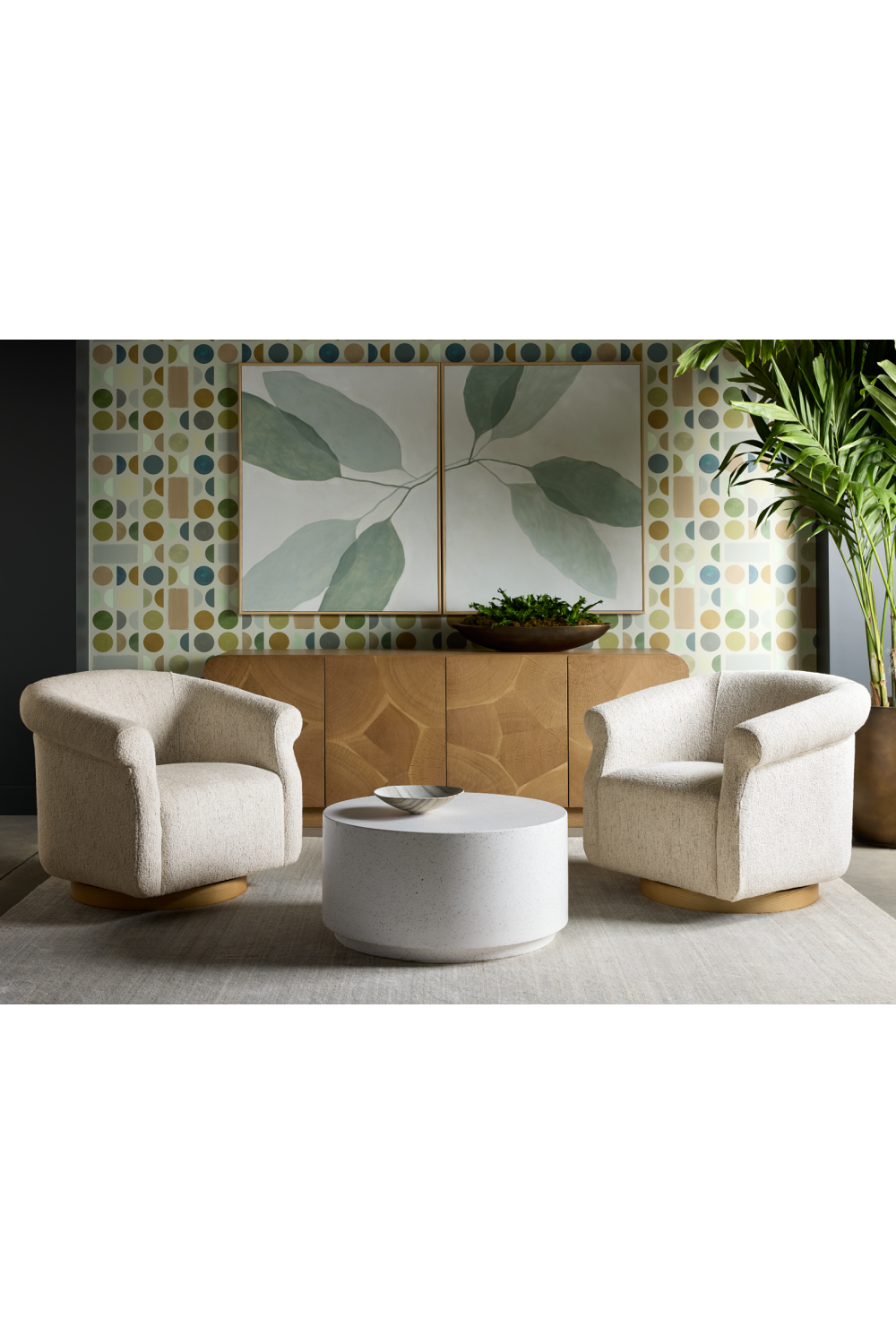 Patterned Oak 4-Door Sideboard | Splendido Fauna