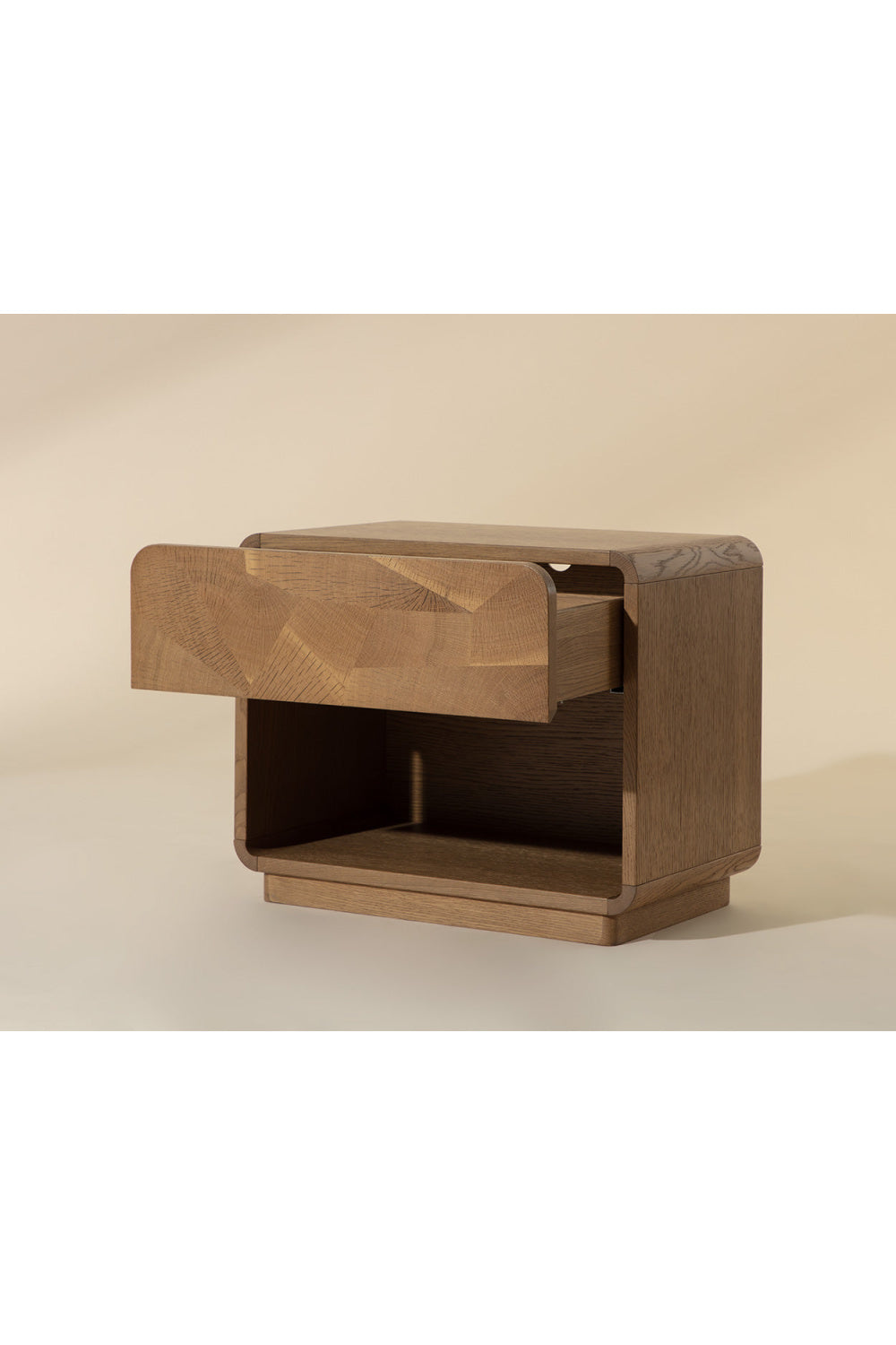 Modern European furniture - Oak Mosaic 1-Drawer Nightstand - www.oroa.com