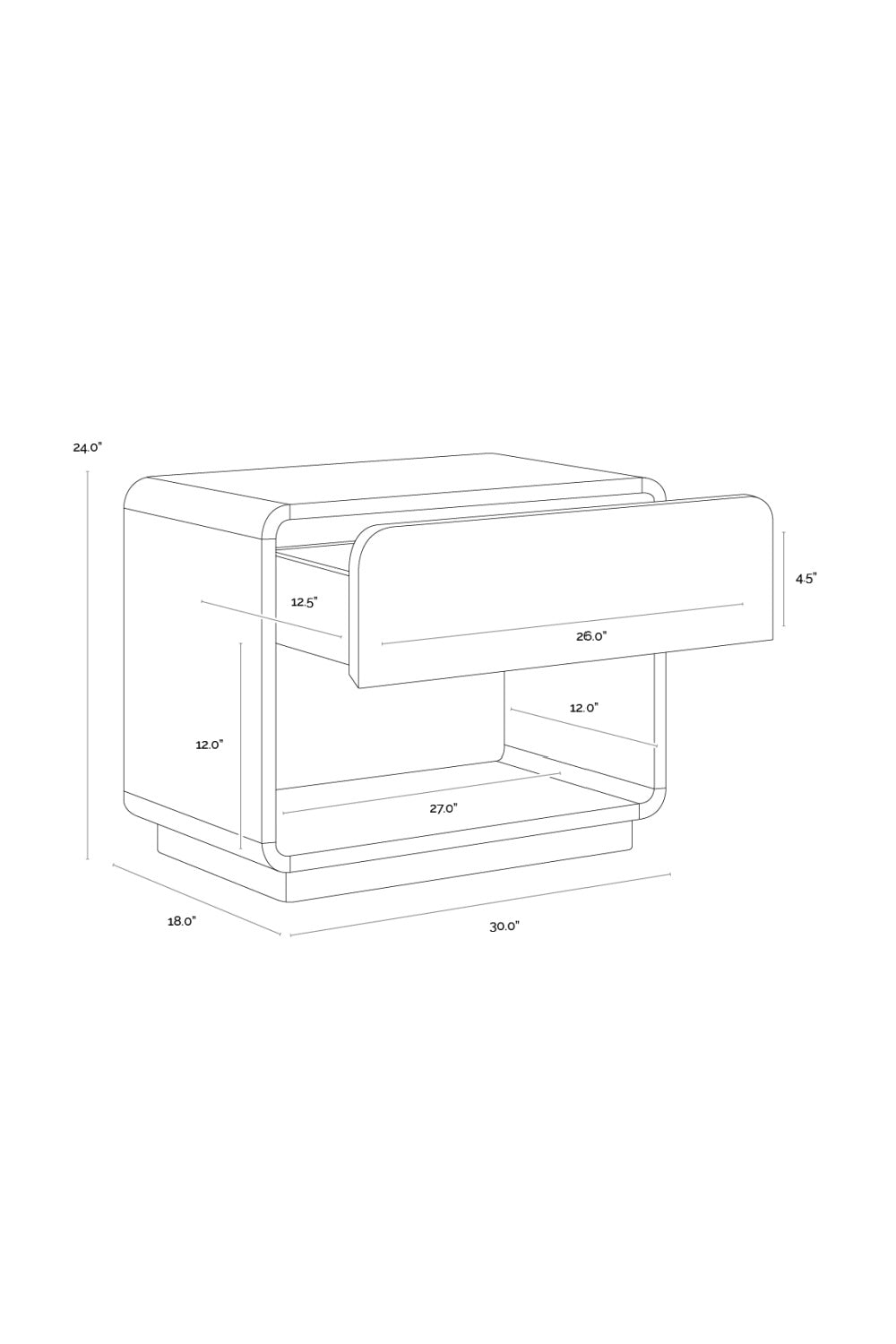 Oak Mosaic 1-Drawer Nightstand by Splendido Fauna, alternate view 9