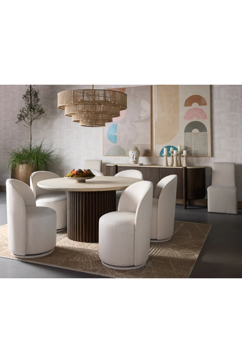 Solid Oak 4-Door Sideboard by Splendido Banyan, alternate view 11