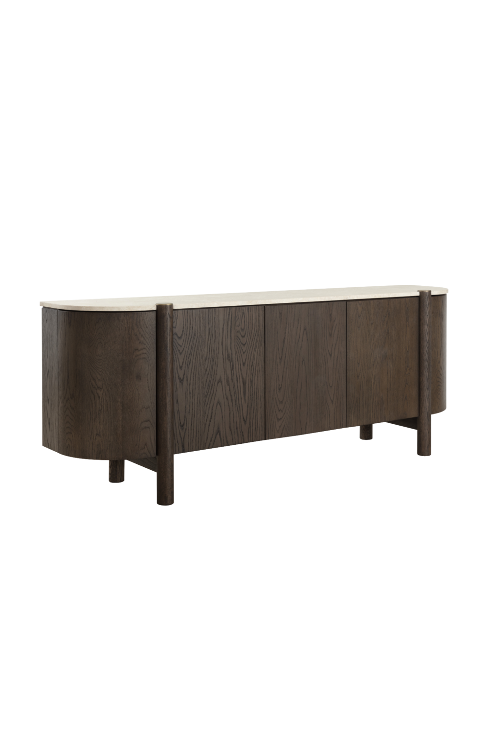 Solid Oak 4-Door Sideboard by Splendido Banyan, alternate view 3