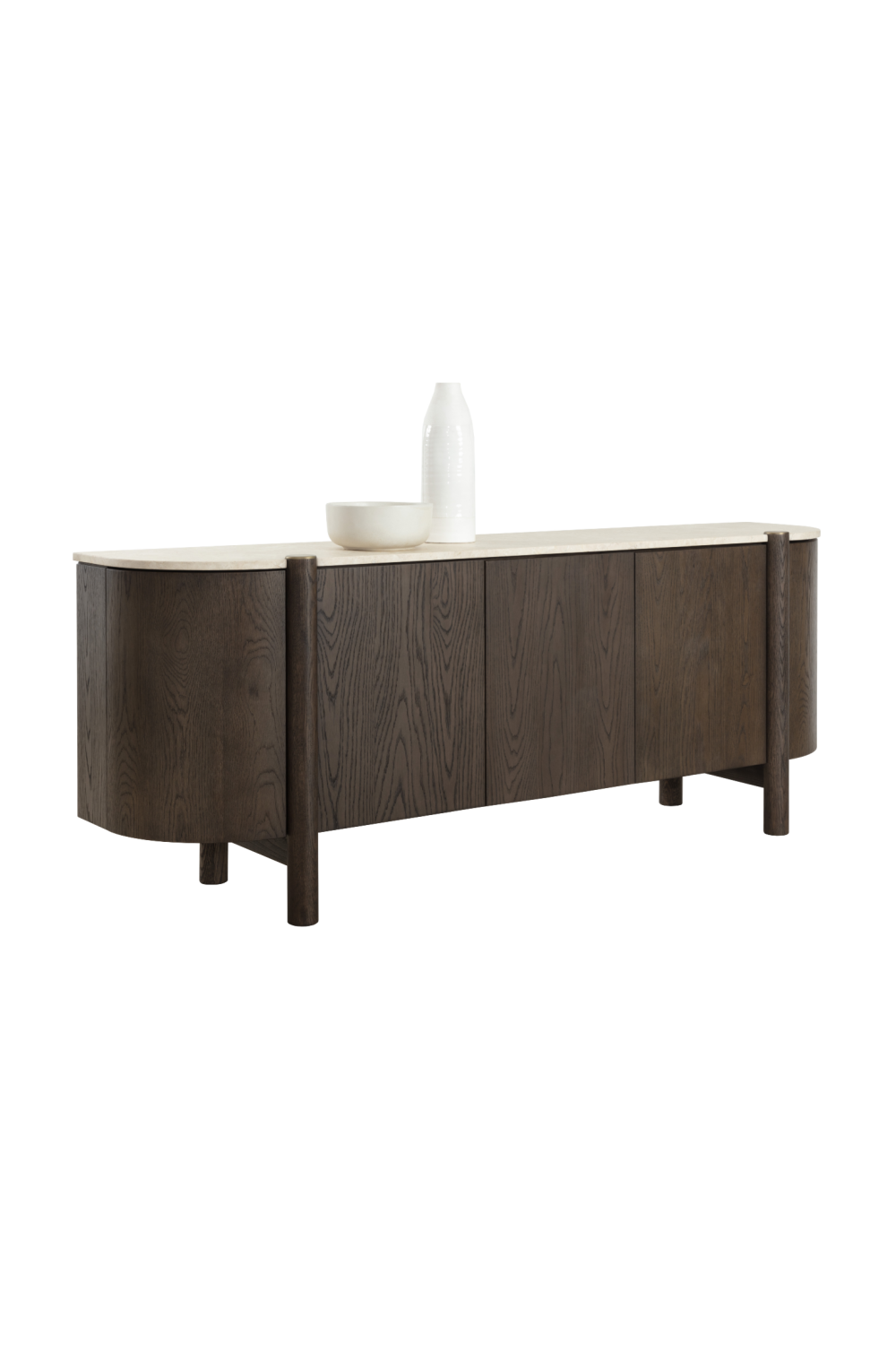 Solid Oak 4-Door Sideboard by Splendido Banyan, alternate view 4