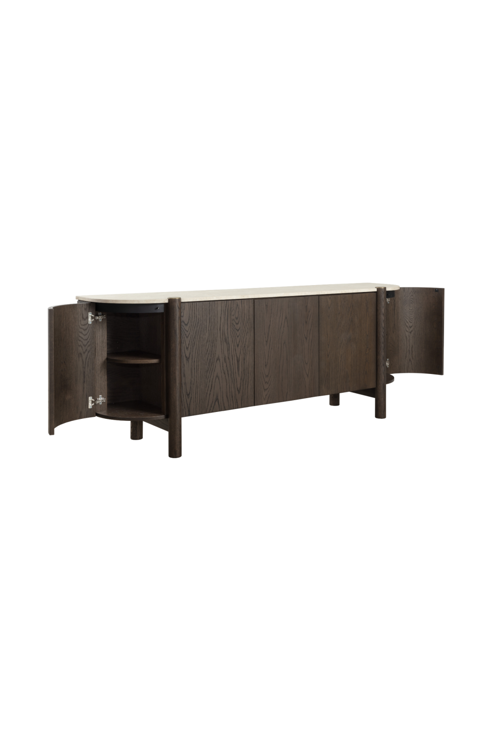 Solid Oak 4-Door Sideboard by Splendido Banyan, alternate view 6