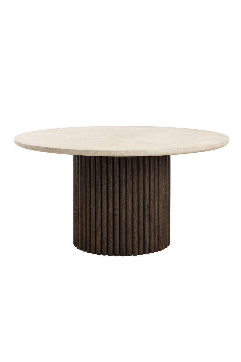 Cream Marble Round Dining Table by Splendido Banyan