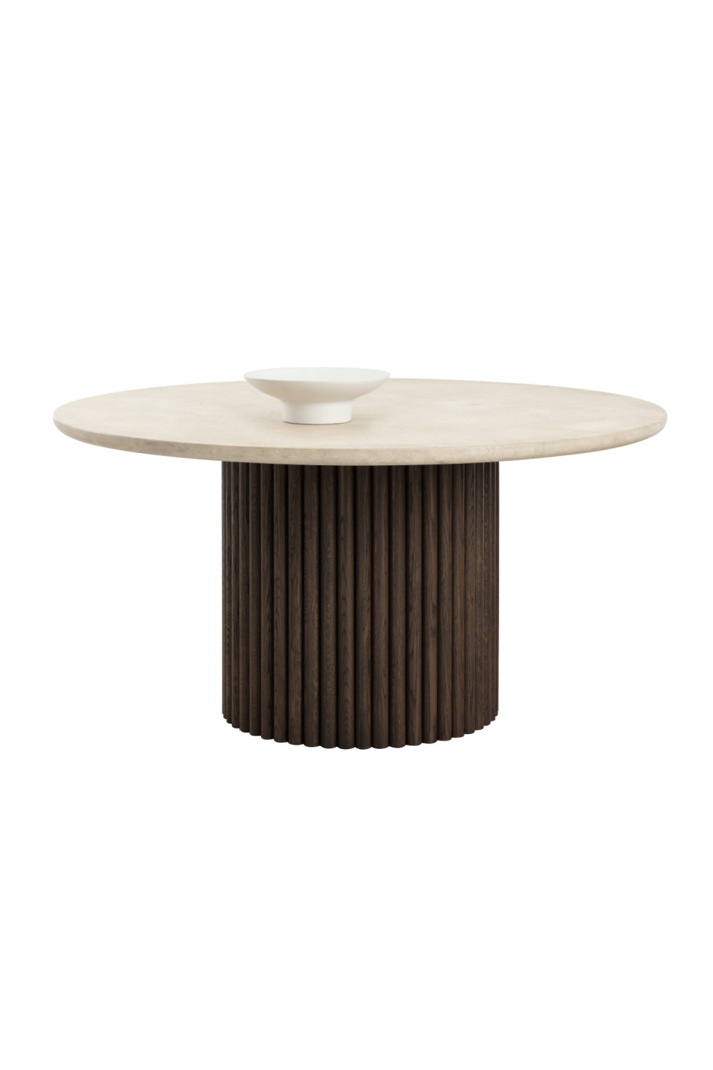 Cream Marble Round Dining Table by Splendido Banyan, alternate view 3