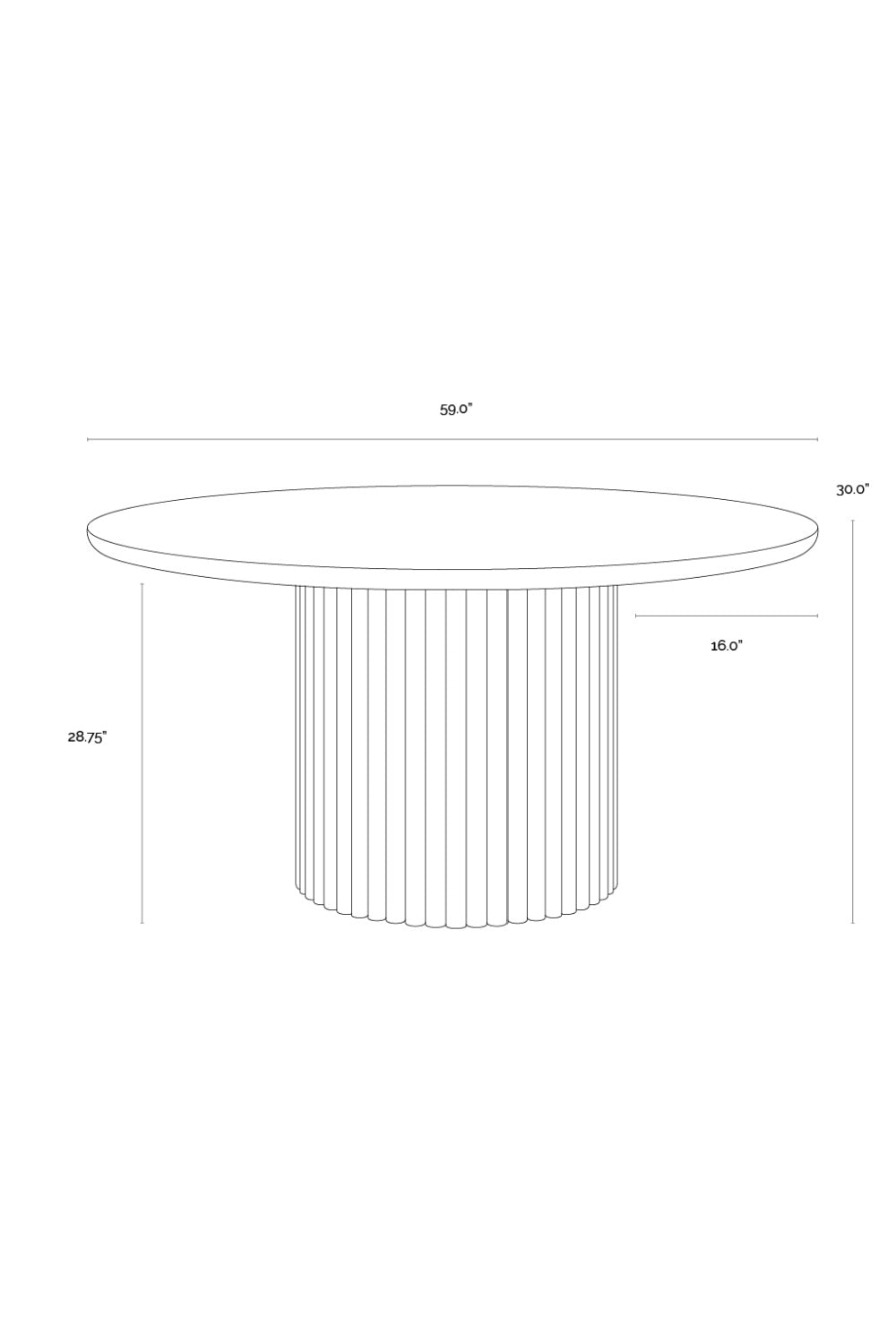 Cream Marble Round Dining Table by Splendido Banyan, alternate view 9