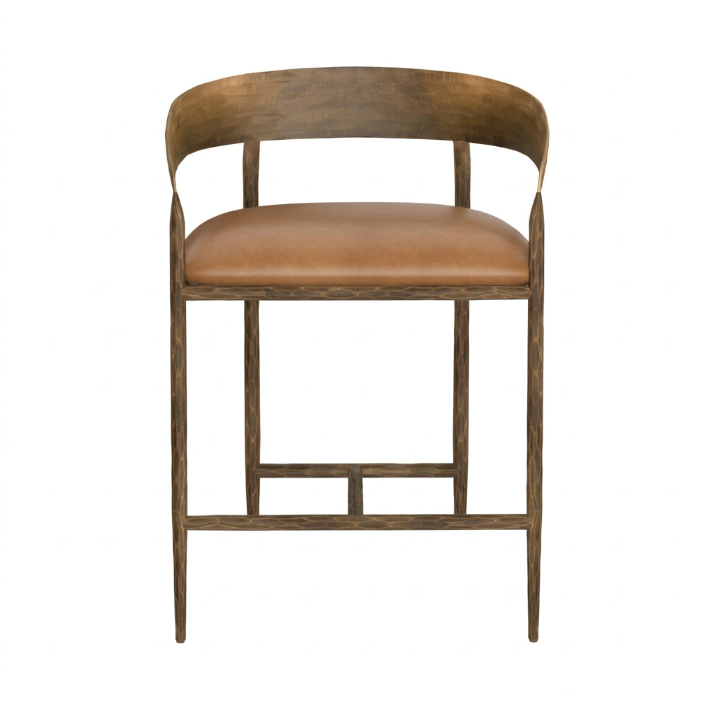 Hammered Metal Counter Stool by Splendido Zanatta