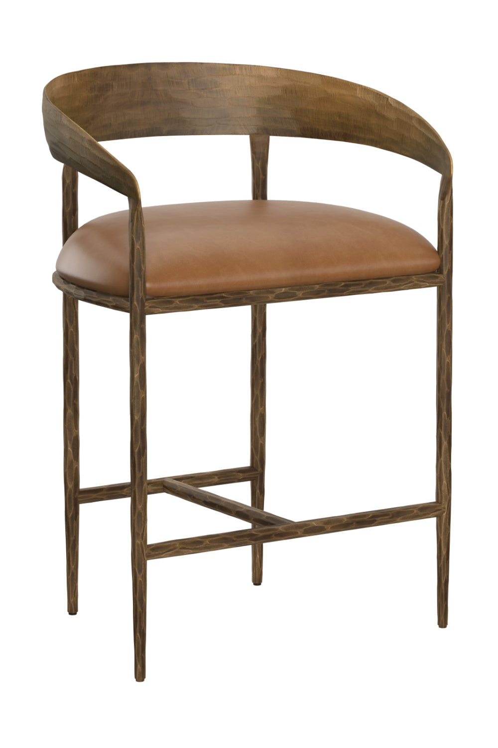 Hammered Metal Counter Stool by Splendido Zanatta, alternate view 3