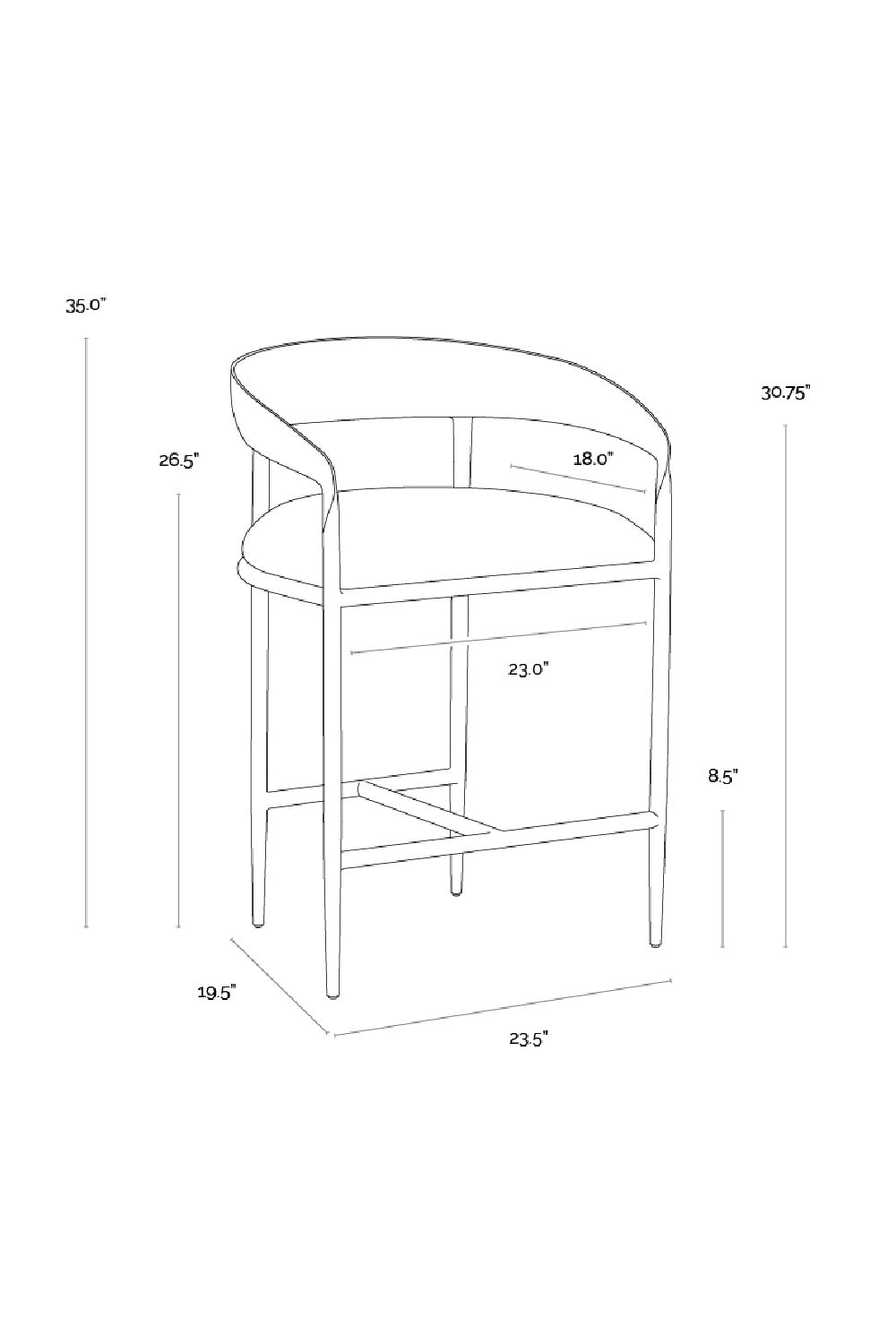 Hammered Metal Counter Stool by Splendido Zanatta, alternate view 7