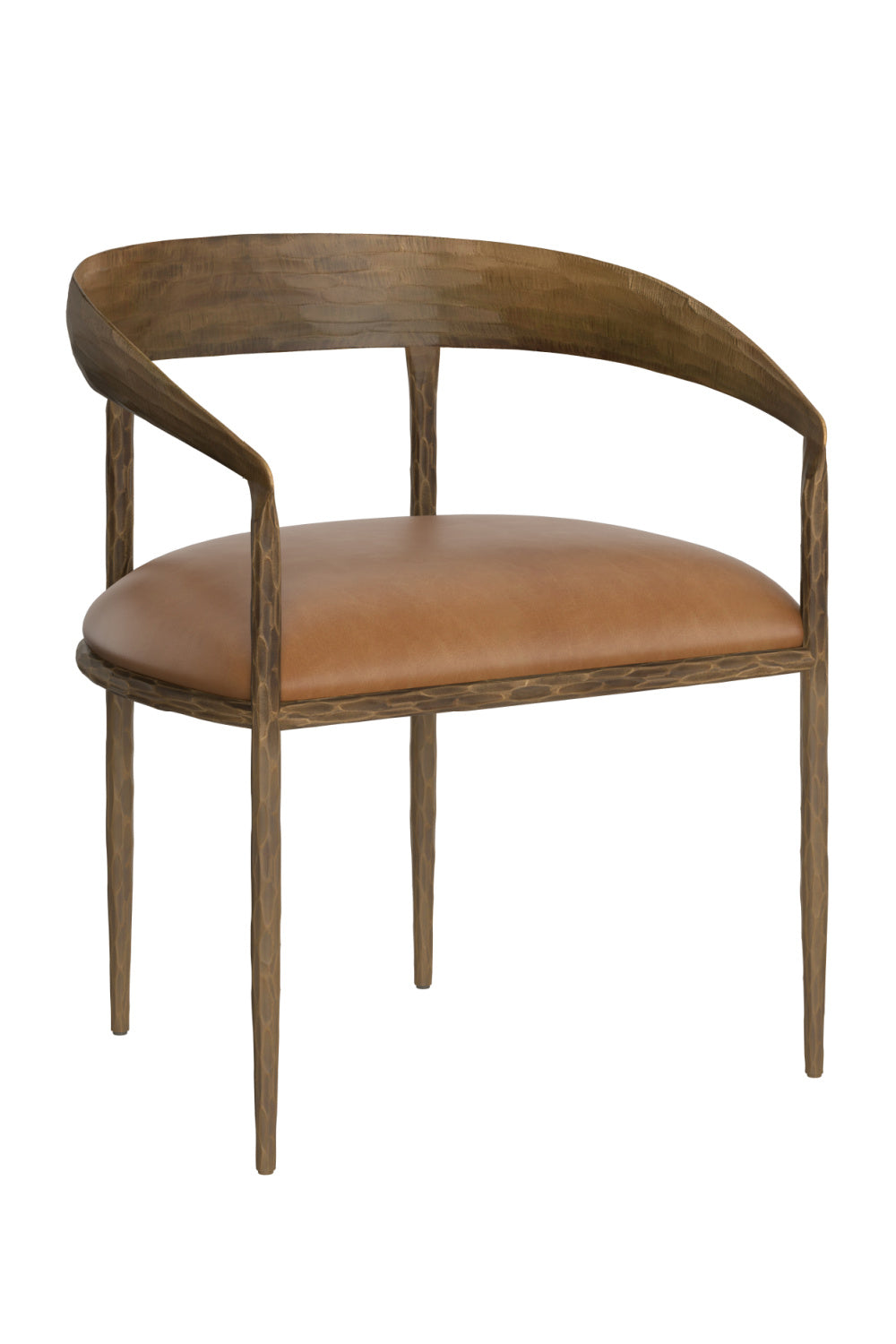 Modern European furniture - Antique Brass Framed Dining Chair - www.oroa.com