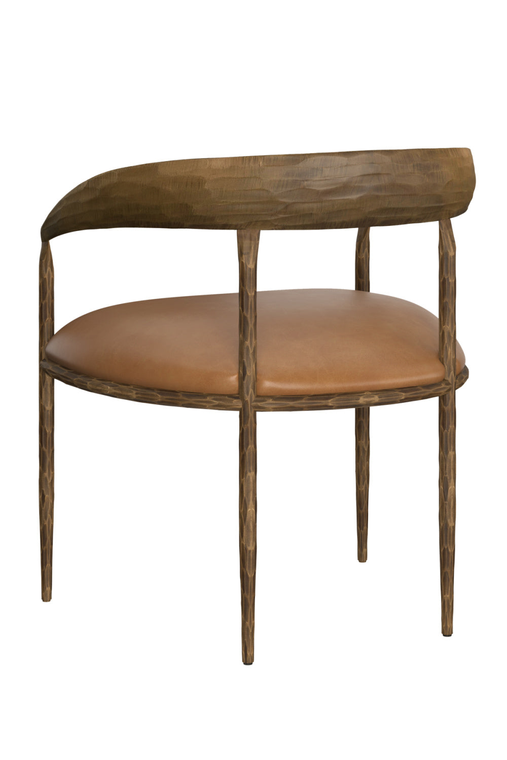 Modern European furniture - Antique Brass Framed Dining Chair - www.oroa.com
