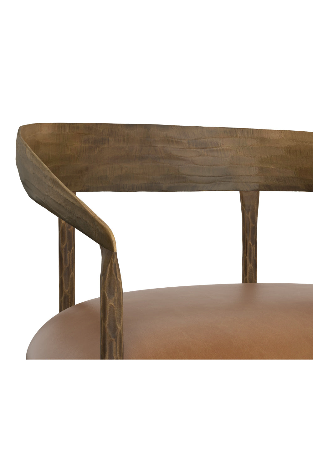 Modern European furniture - Antique Brass Framed Dining Chair - www.oroa.com