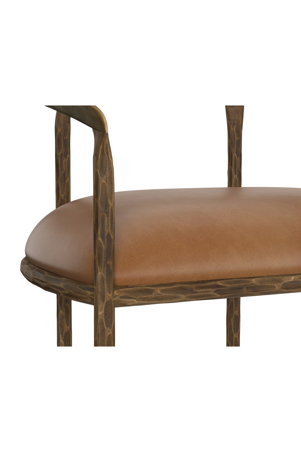 Modern European furniture - Antique Brass Framed Dining Chair - www.oroa.com