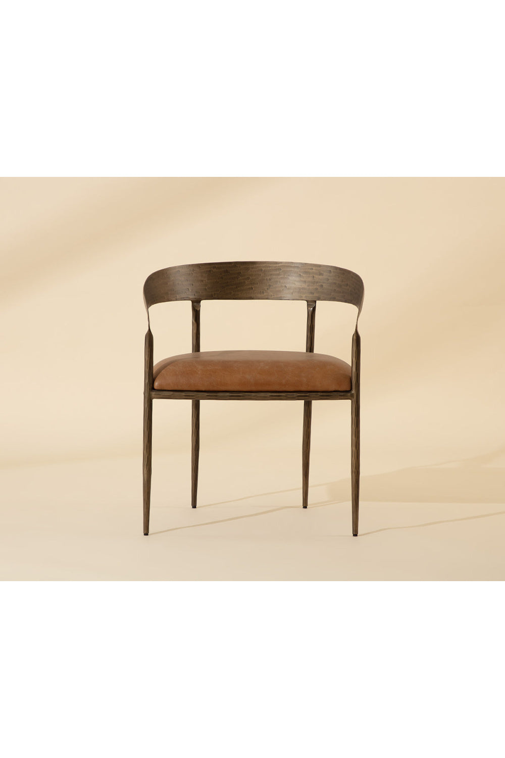 Modern European furniture - Antique Brass Framed Dining Chair - www.oroa.com