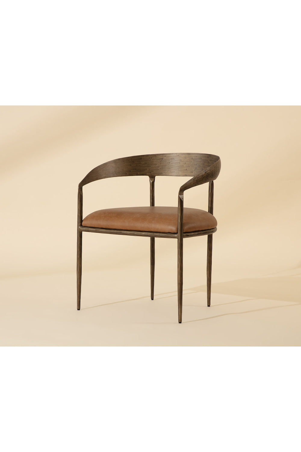 Modern European furniture - Antique Brass Framed Dining Chair - www.oroa.com
