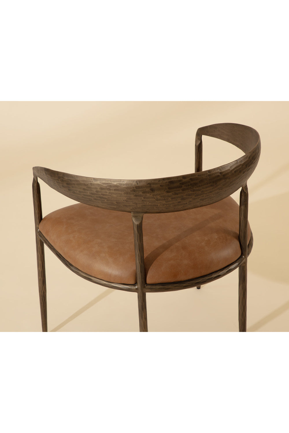 Modern European furniture - Antique Brass Framed Dining Chair - www.oroa.com