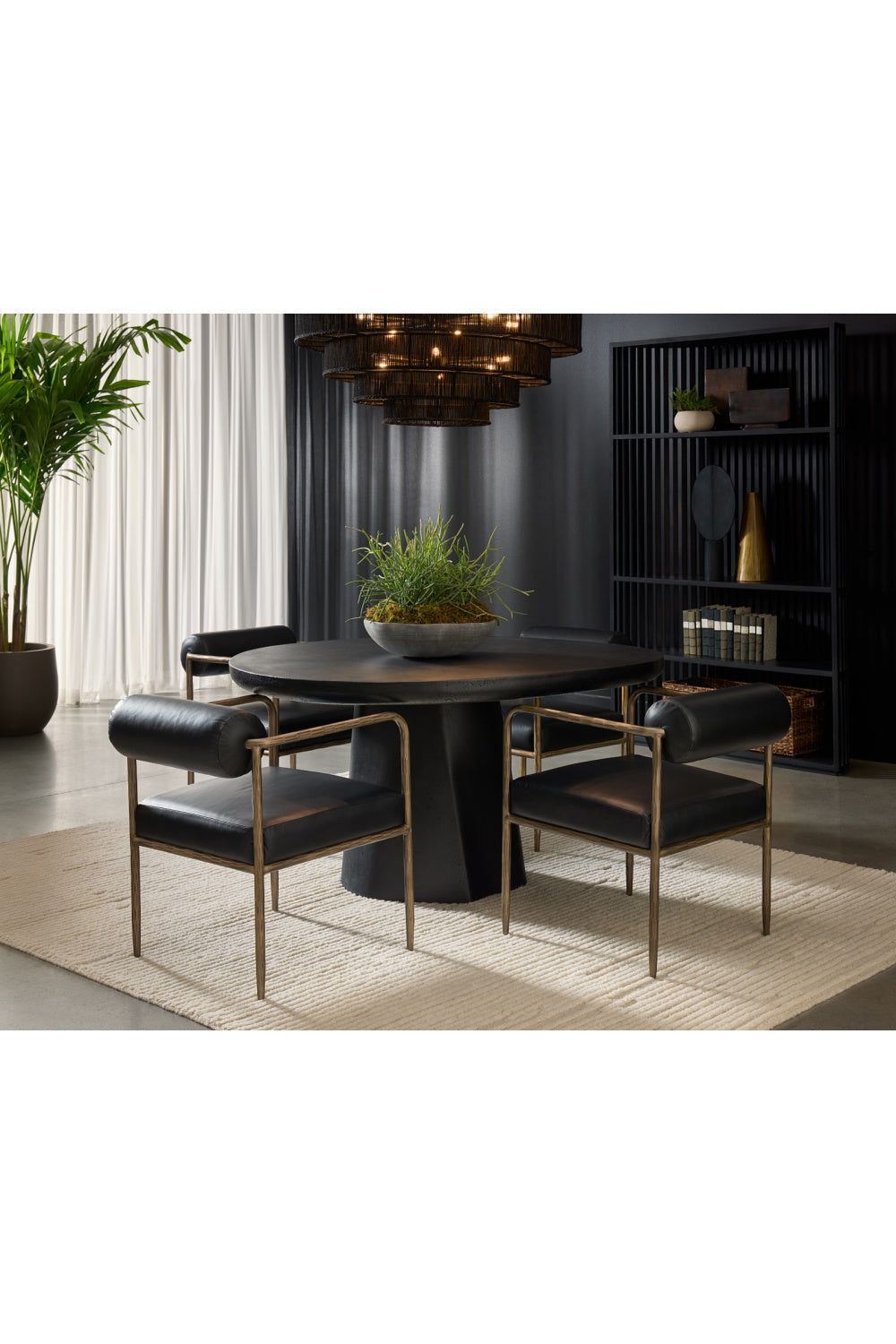 Modern European furniture - Leather Bolster-Back Dining Chair - www.oroa.com