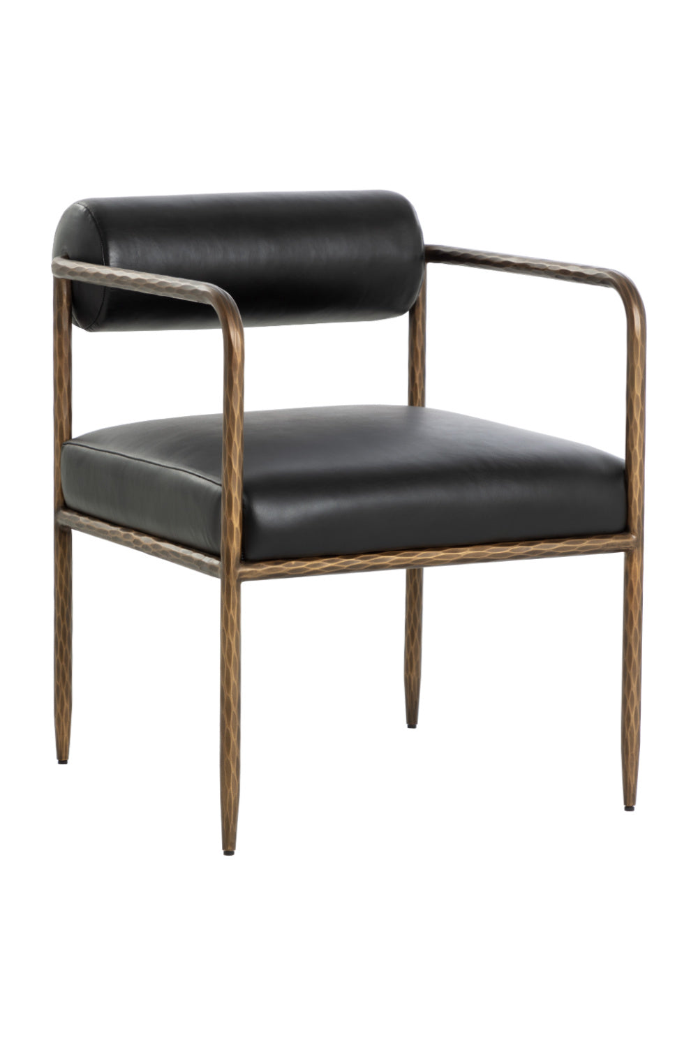 Leather Bolster-Back Dining Chair by Splendido Ajani
