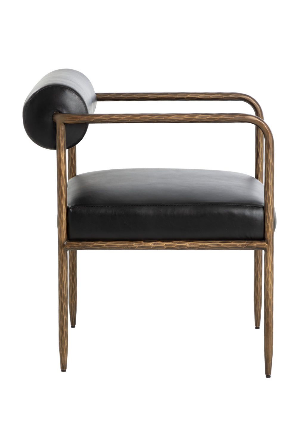 Leather Bolster-Back Dining Chair by Splendido Ajani, alternate view 4