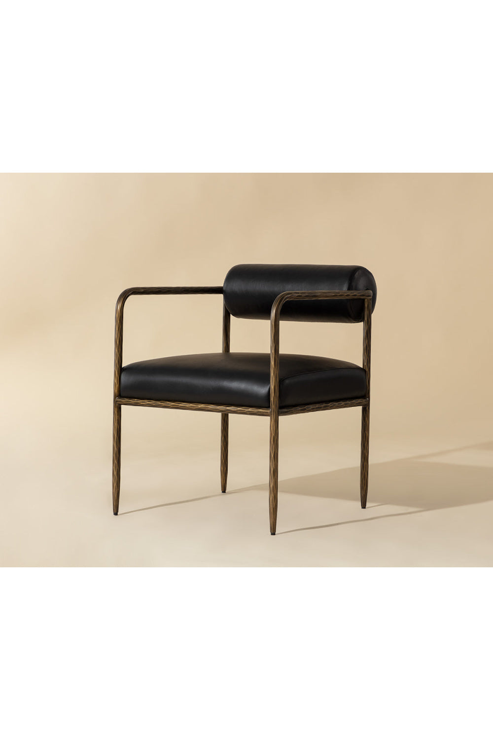 Leather Bolster-Back Dining Chair by Splendido Ajani, alternate view 8