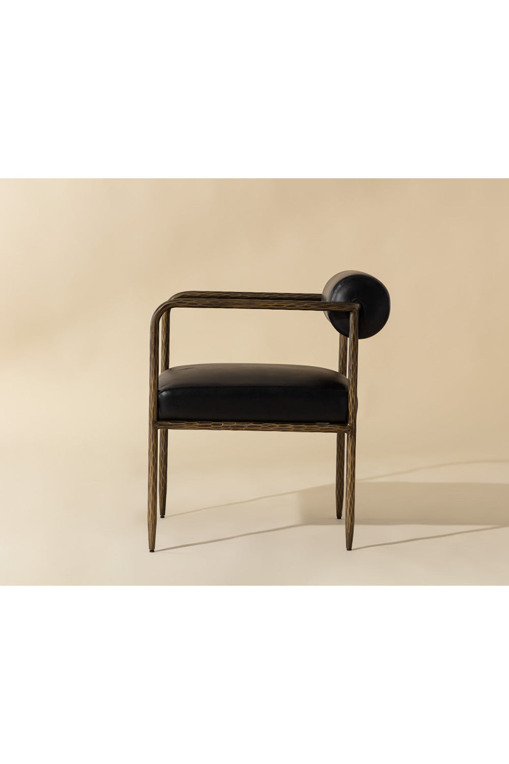 Leather Bolster-Back Dining Chair by Splendido Ajani, alternate view 9