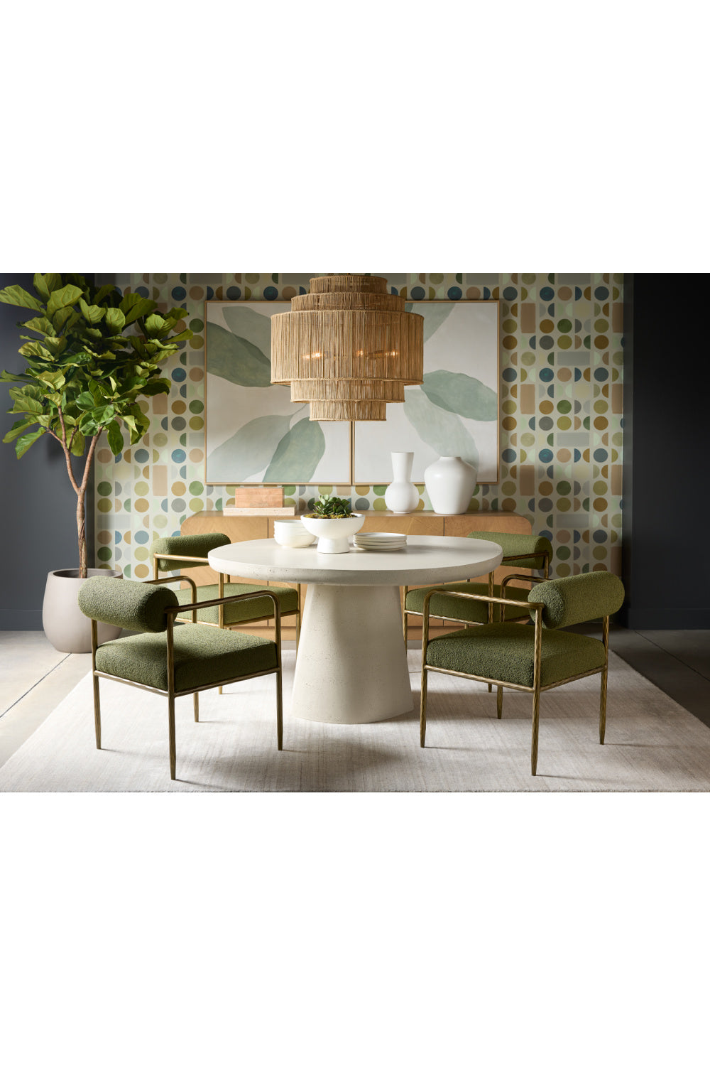 Iron Framed Green Dining Chair by Splendido Ajani, alternate view 2