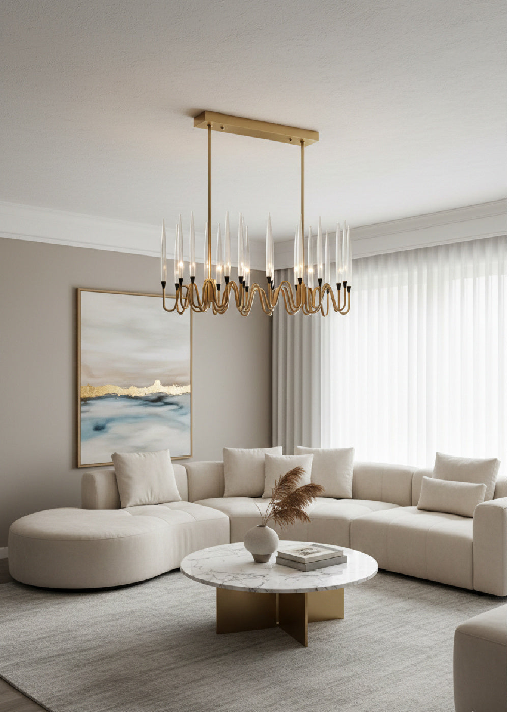 Gold Classic Style Chandelier by Splendido Hestia, alternate view 2