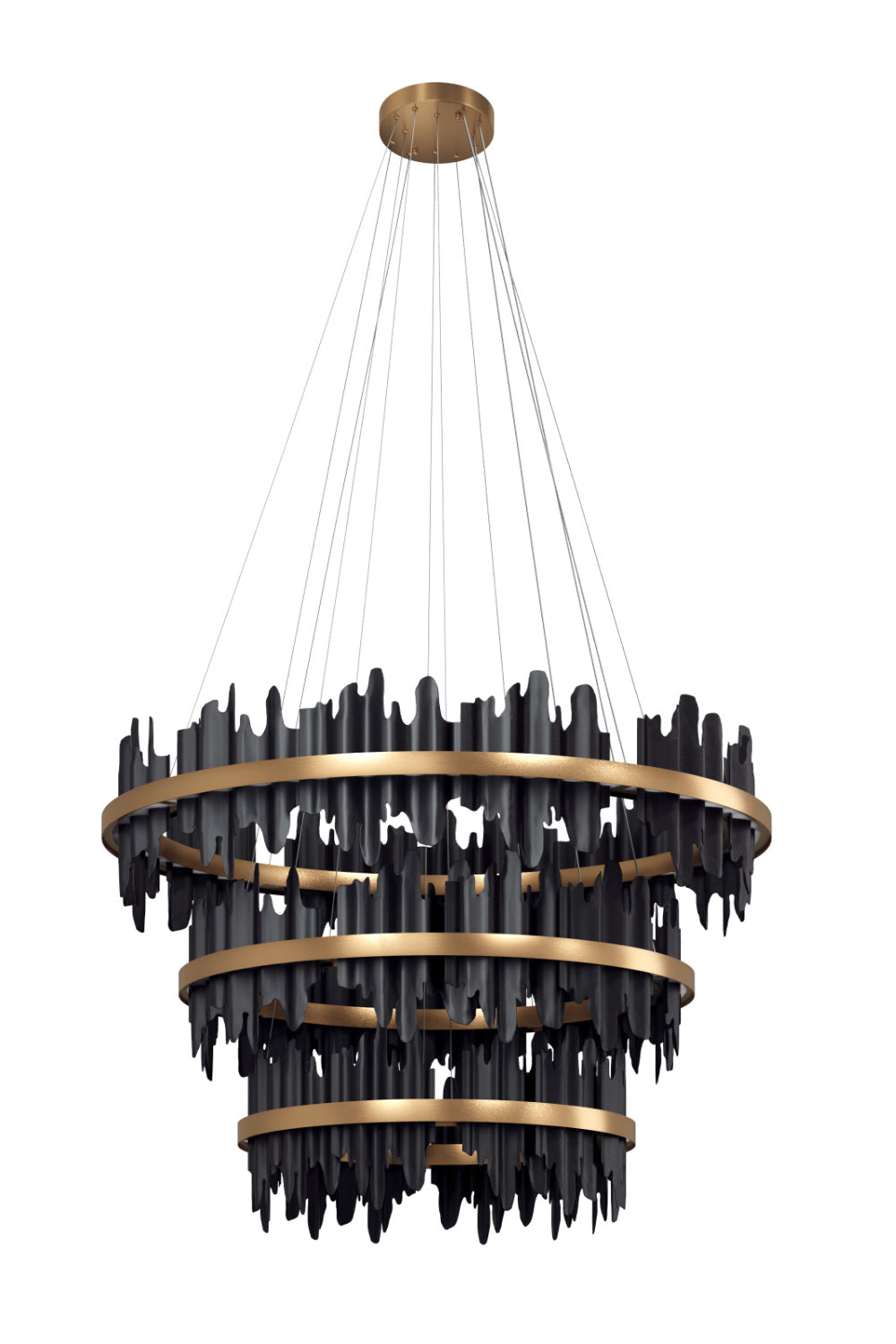 Black 3-Tier Chandelier by Splendido Icarus, alternate view 13