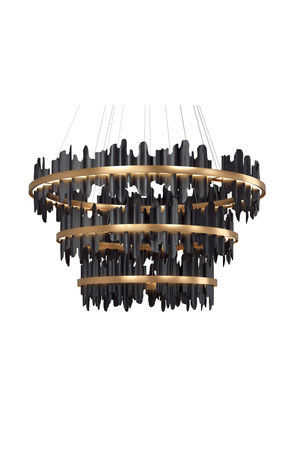 Black 3-Tier Chandelier by Splendido Icarus, alternate view 15