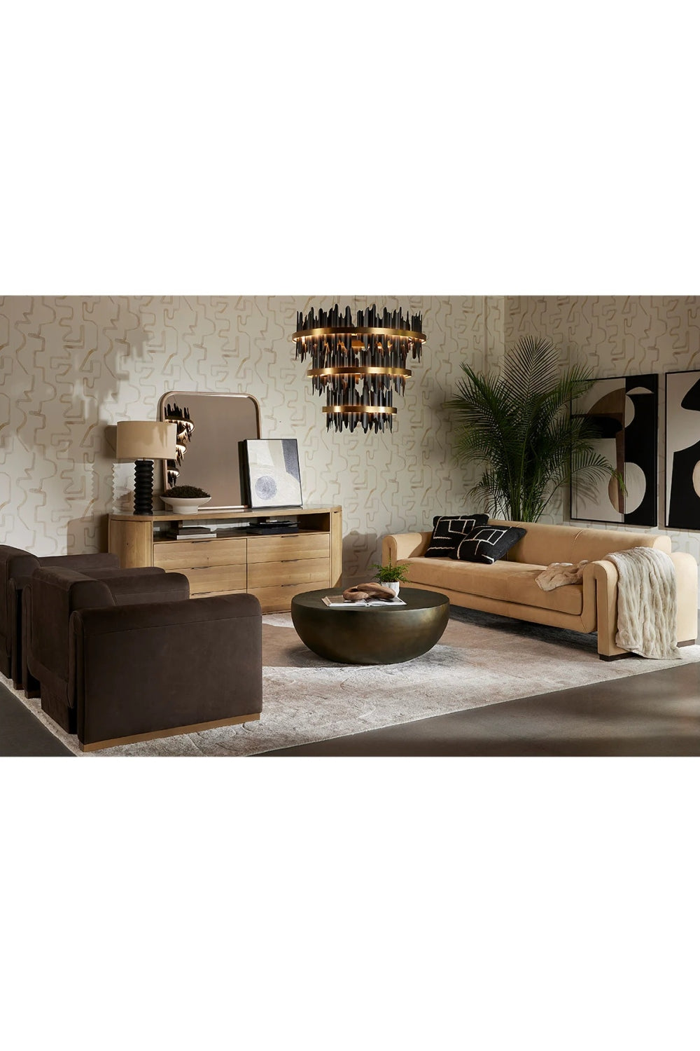 Black 3-Tier Chandelier by Splendido Icarus, alternate view 8