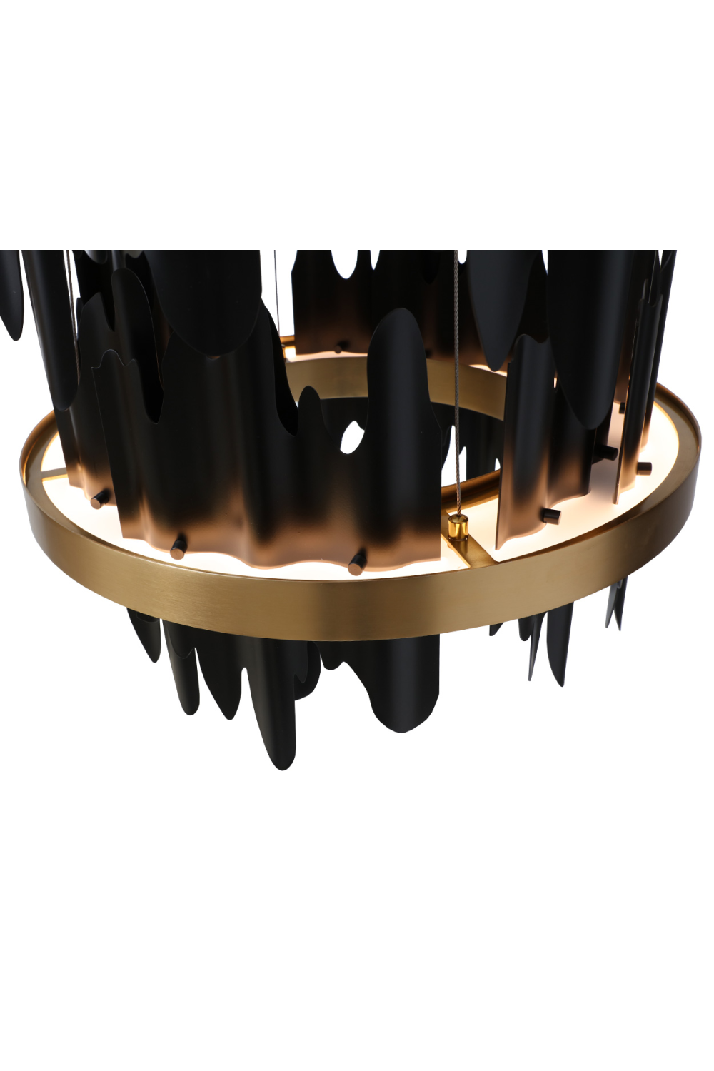 Black 3-Tier Chandelier by Splendido Icarus, alternate view 6