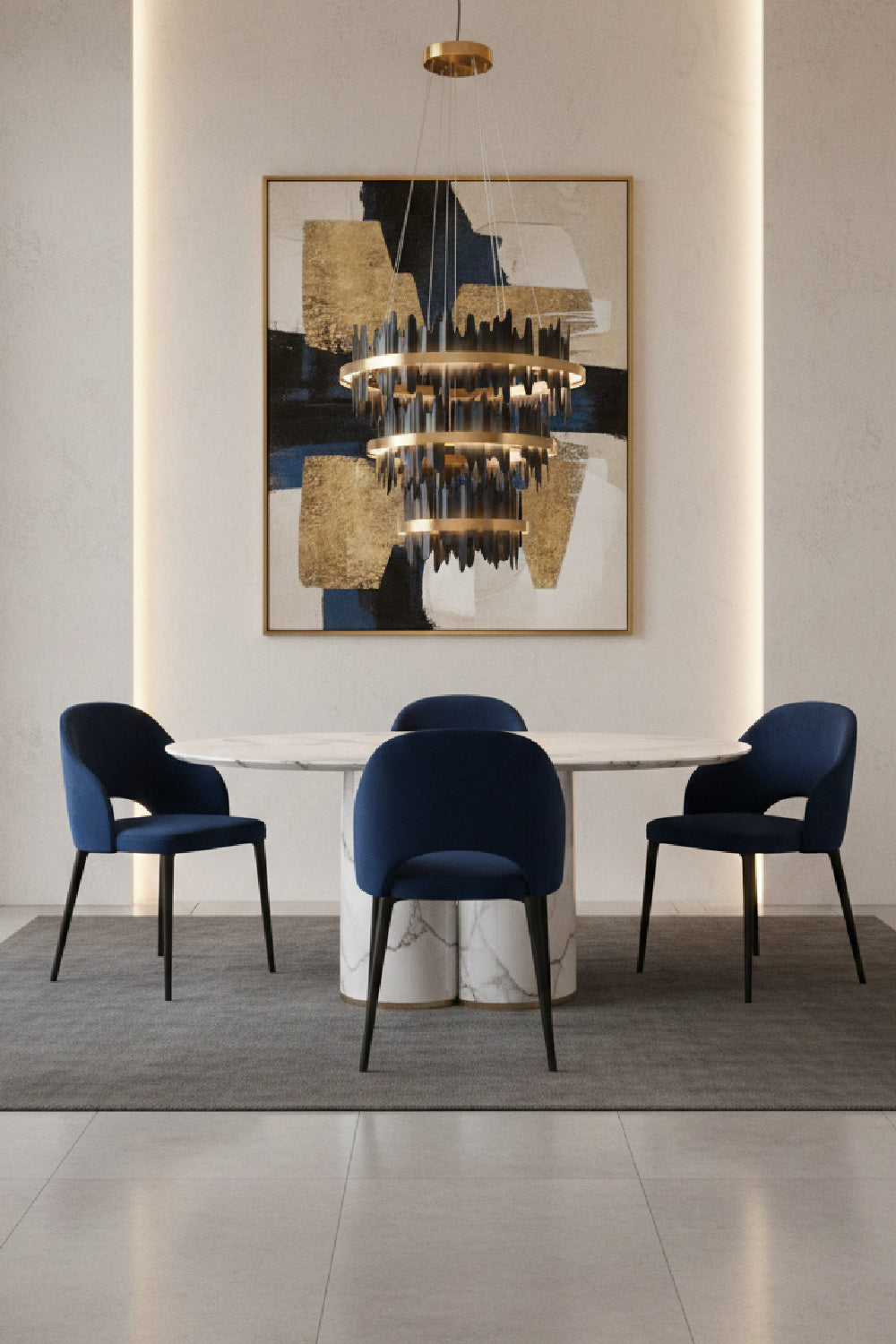 Black 3-Tier Chandelier by Splendido Icarus, alternate view 2