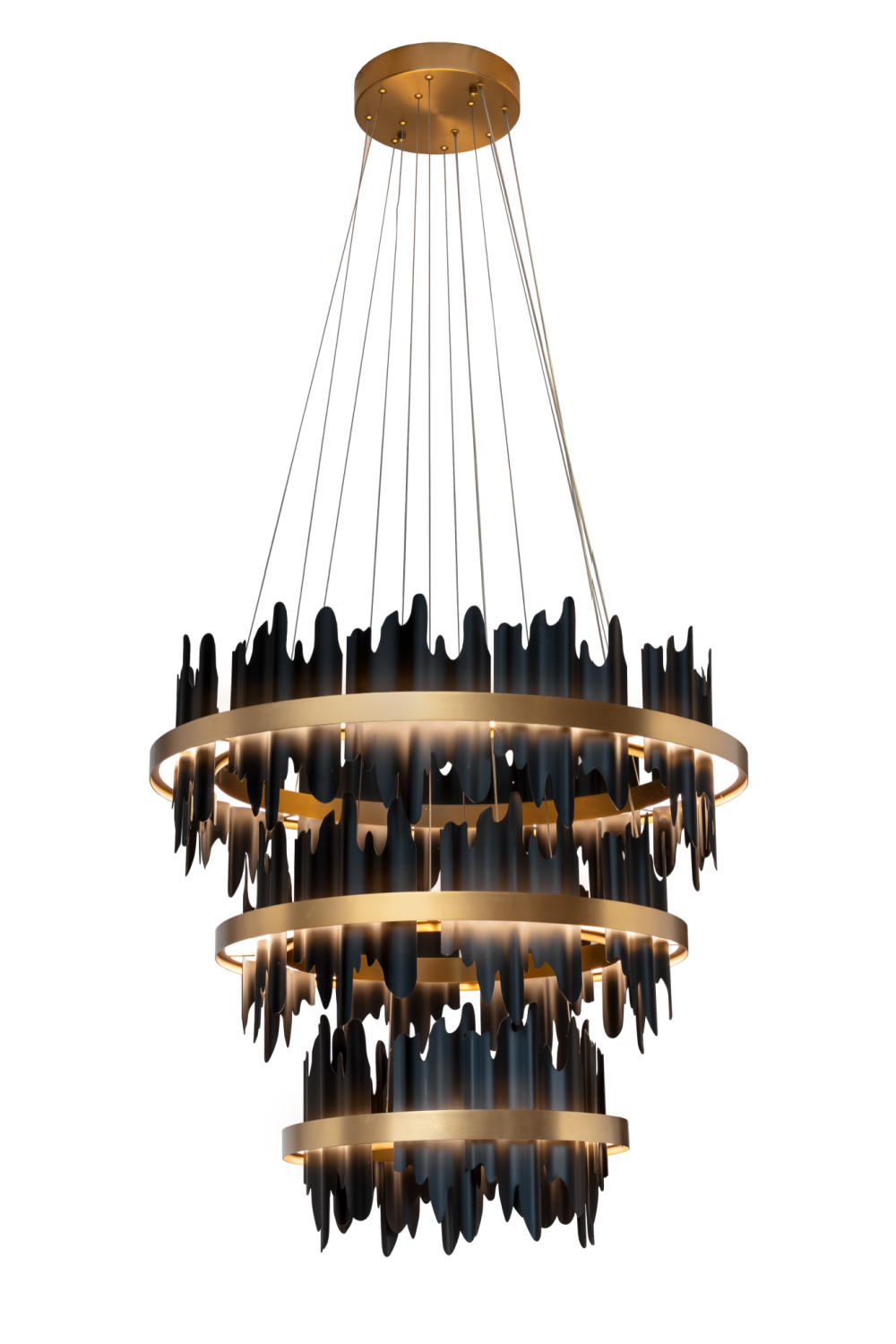 Black 3-Tier Chandelier by Splendido Icarus