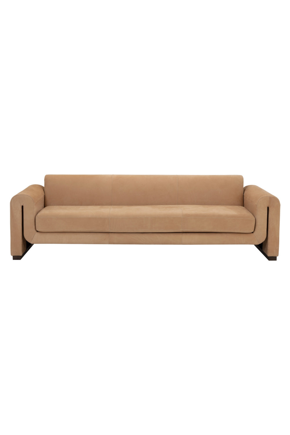 Tan Nubuck Leather Sofa by Splendido Romer, alternate view 3